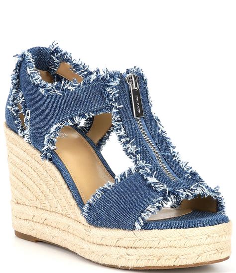 michael kors red wedge shoes|michael kors denim wedges.